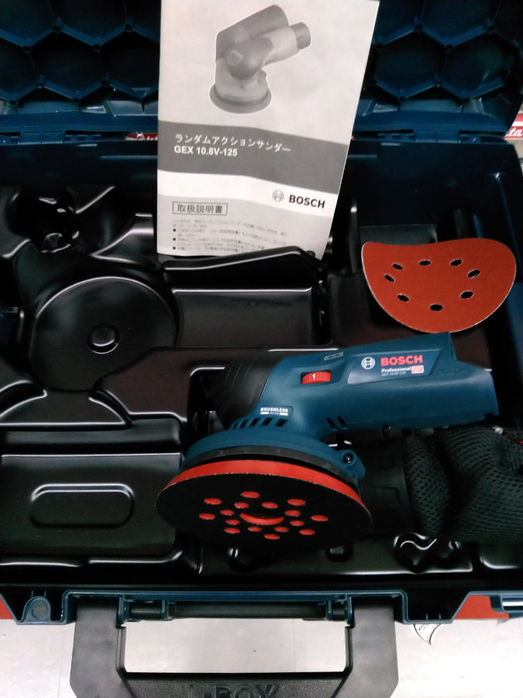 【展示品】BOSCH 10.8 Vコードレスランダムアクションサンダー〈本体のみ〉GEX 10.8 V-125 H