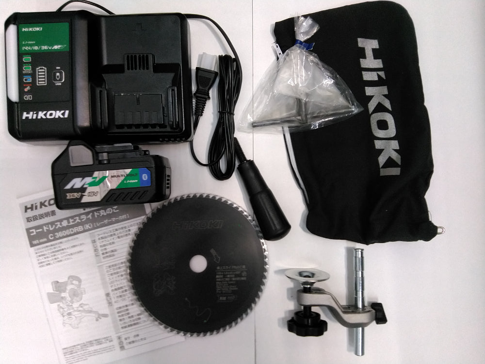 【新品】HiKOKI 36 V コードレス卓上スライド丸のこ C3606DRB (K) XPS